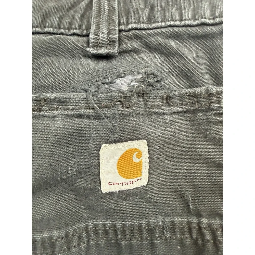 Carhartt Carpenter Rugged Flex Work Pants Black Destroyed Size 32x32 BN2281-M